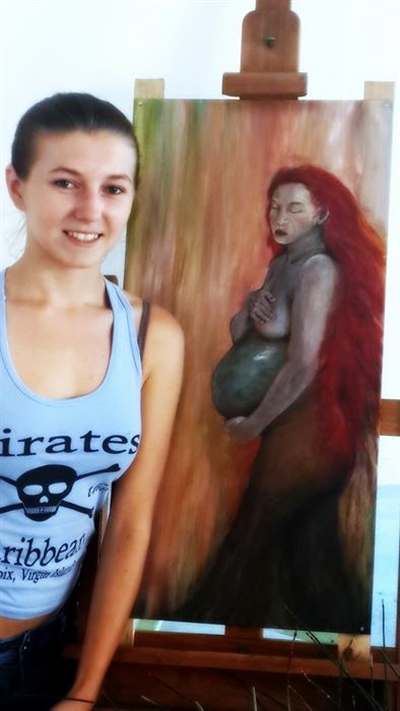 Oakhill Grade 12s exhibit art